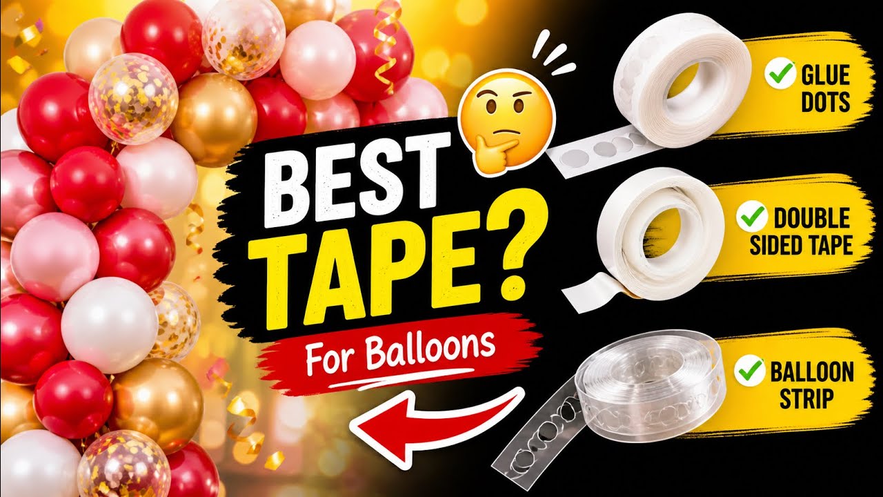 Which Tape I Use For Balloons On My Wall |What type of tape works with balloons |birthday décor tips
