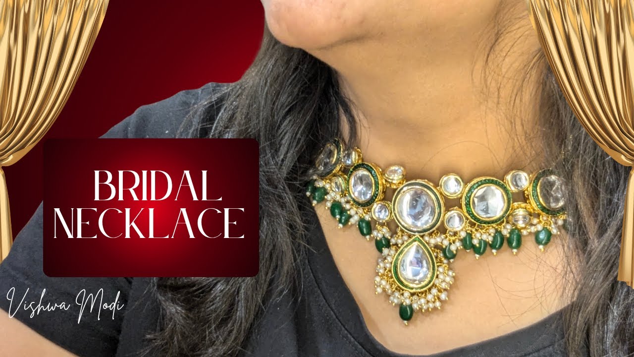 Easy Semi Bridal Kundan Necklace Making at Home | Step-by-Step Tutorial for Beginners