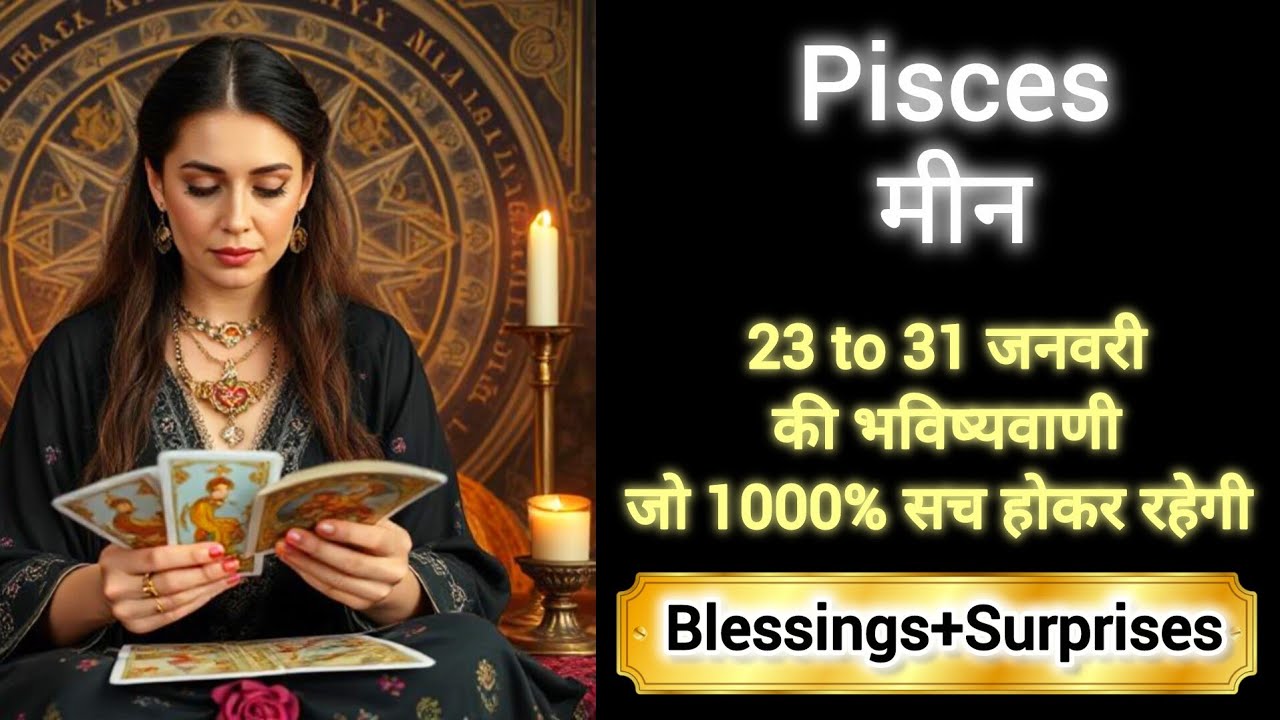 PISCES 🎖️🎁 मीन राशी 23 to 31 जनवरी 2026 🎊🌈MEEN Rashi JANUARY 2026🔮 #tarot #pisces