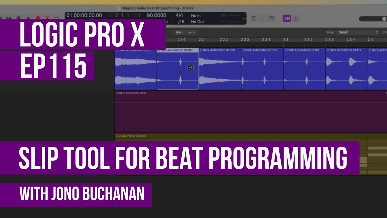 LOGIC PRO X — Как использовать инструмент редактирования Slip для программирования ритма