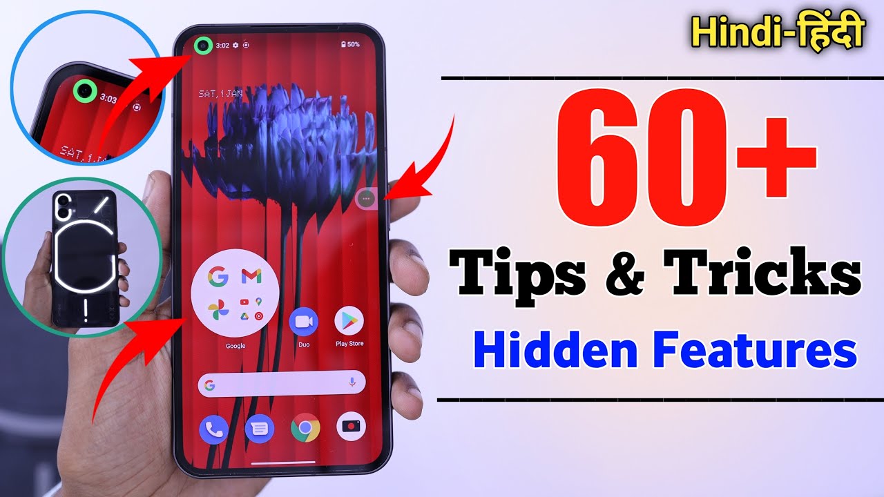 Nothing Phone 1 Tips And Tricks - Top 60++ Hidden Features | Hindi-हिंदी