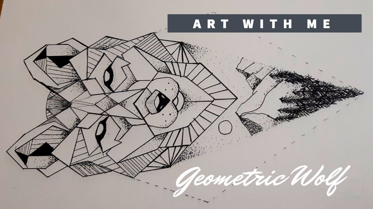 Art With Me || Geometric Wolf