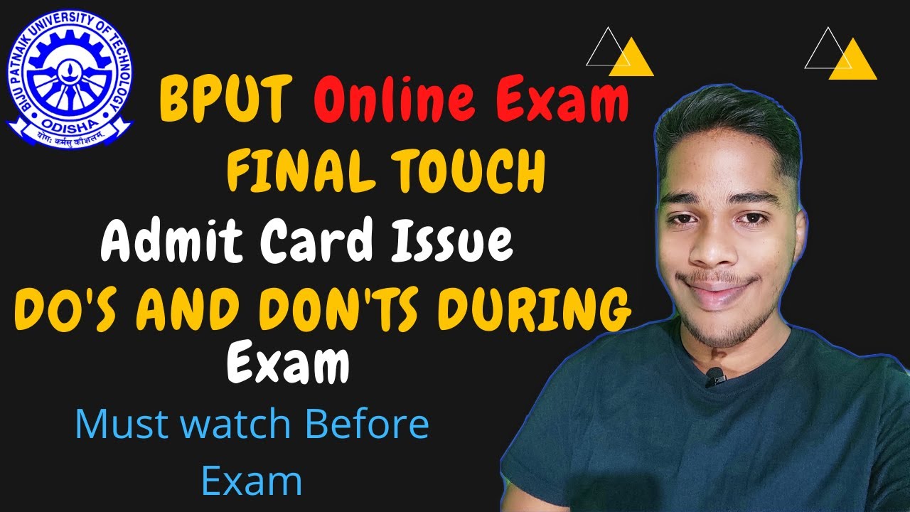 Do's and Don'ts in bput online exam||Admit card issue in bput online exam||Must watch before exam