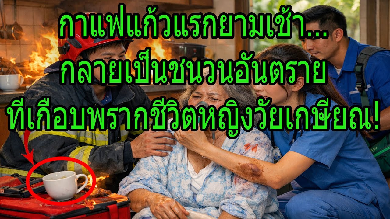 กาแฟแก้วแรกยามเช้า…กลายเป็นชนวนอันตราย ที่เกือบพรากชีวิตหญิงวัยเกษียณ!