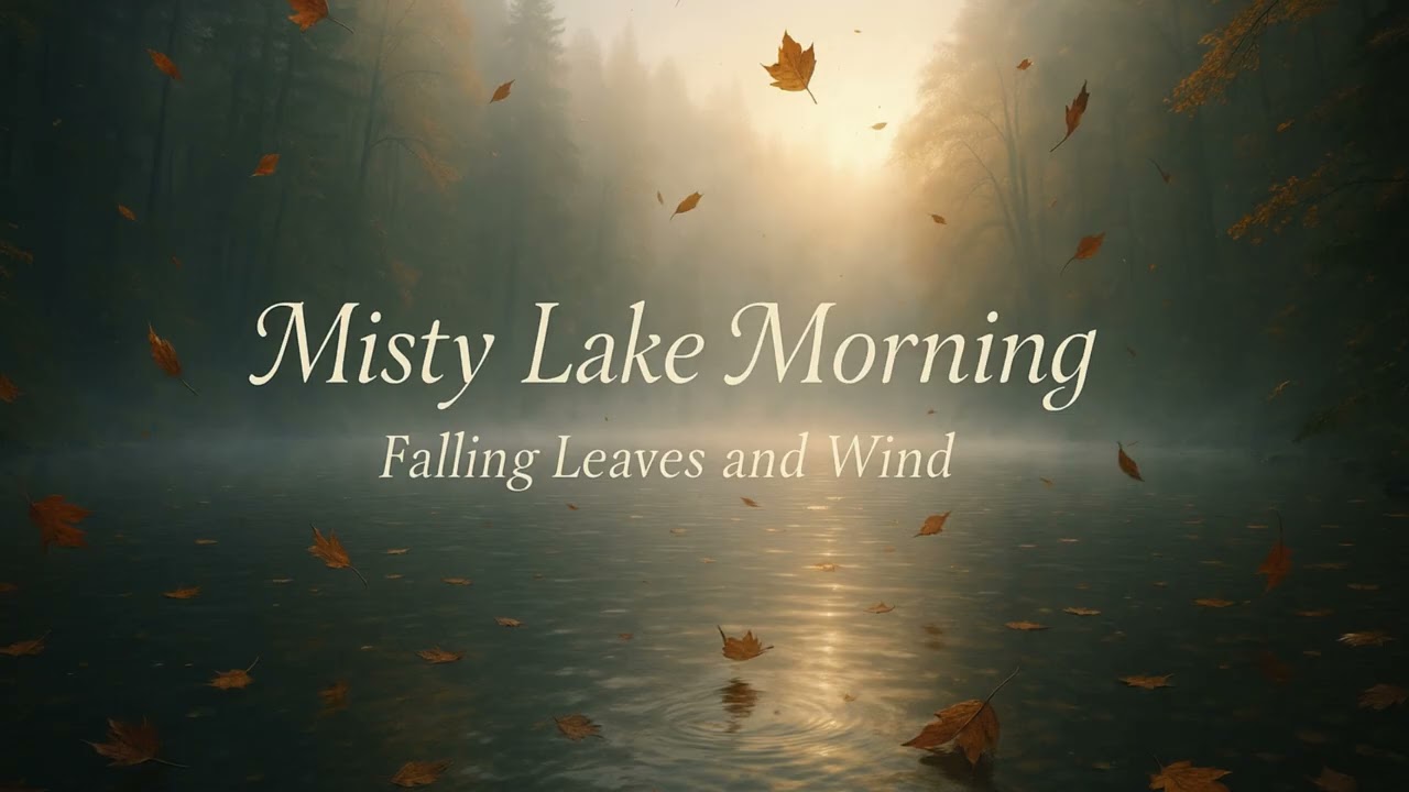 KatarzynaPL - Misty Lake Morning Falling Leaves and Wind