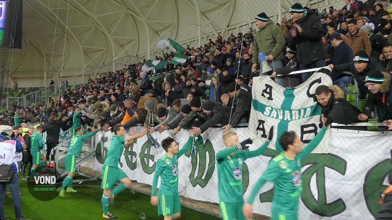 Haladás-Videoton gólöröm és meccs végi ünneplés 2017-12-09 (VOND)