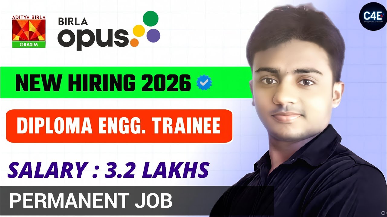 Birla Opus Paints is Hiring 2026। Diploma Engineers। Final Year Eligible। CTC : 3.2 LAKHS। Jobs 2026