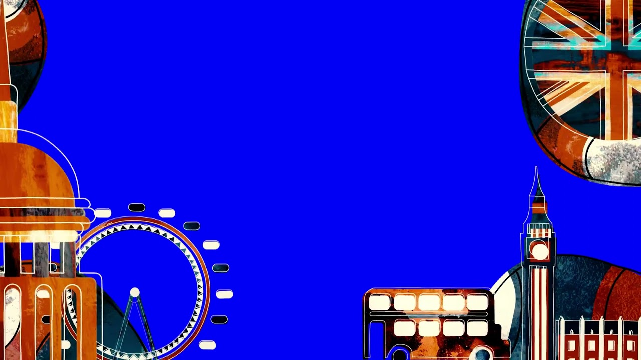LONDON CITY AND SYMBOLS BLUE SCREEN HD TRENDING/ USE CHROMA KEY/ FREE DOWNLOAD