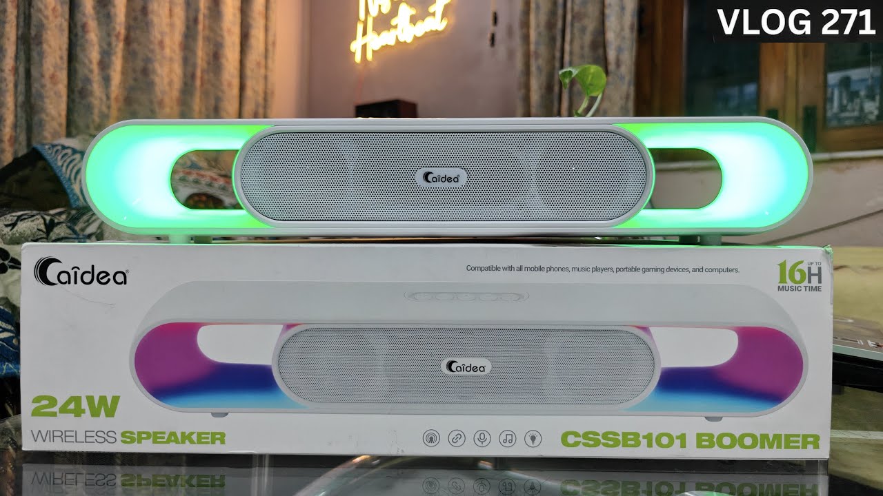 Caidea CSSB101 Boomer Soundbar | RGB Lights Stereo Speaker 24 W | NISCHAL heartbeat Vlog Ep- 271