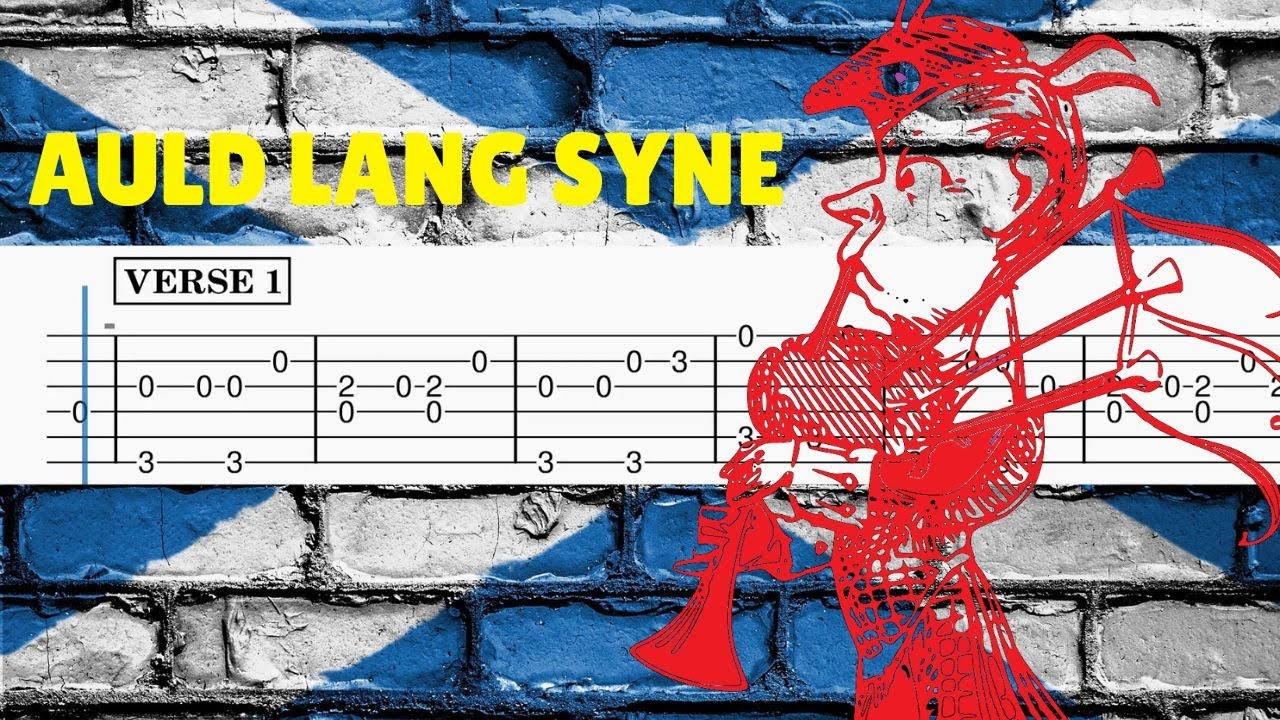 Auld Lang Syne - Scottish Folk Song | EASY VERSION + TAB | FINGERSTYLE