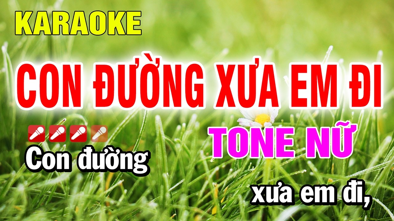 Con Đường Xưa Em Đi Karaoke Tone Nữ Nhạc Sống Dễ Hát | Nguyễn Linh