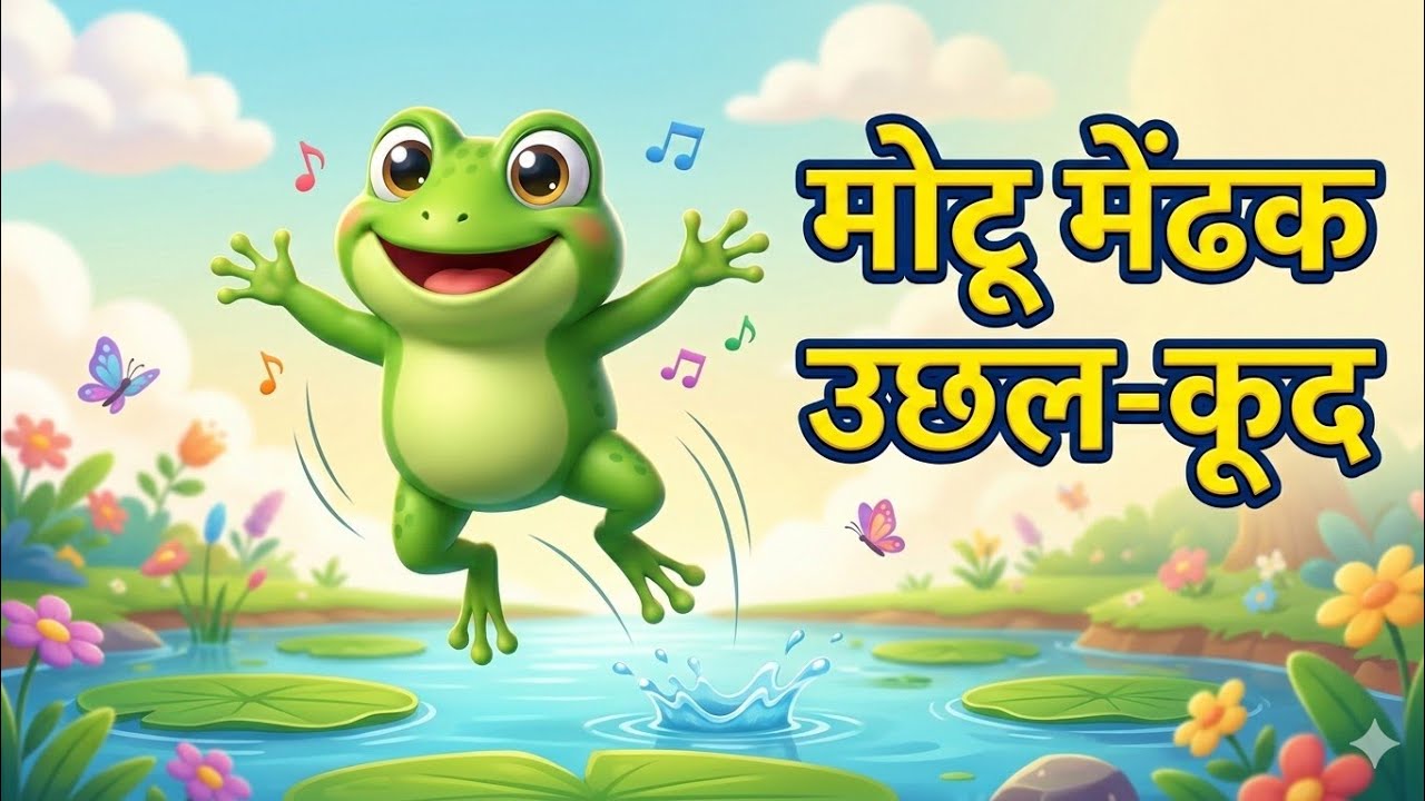 मोटू मेंढक उछल-कूद | Funny Frog Song for Kids | Hindi Rhymes