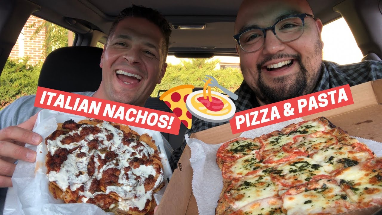 Italian Nachos, Pizza and Pasta Mukbang 🍕