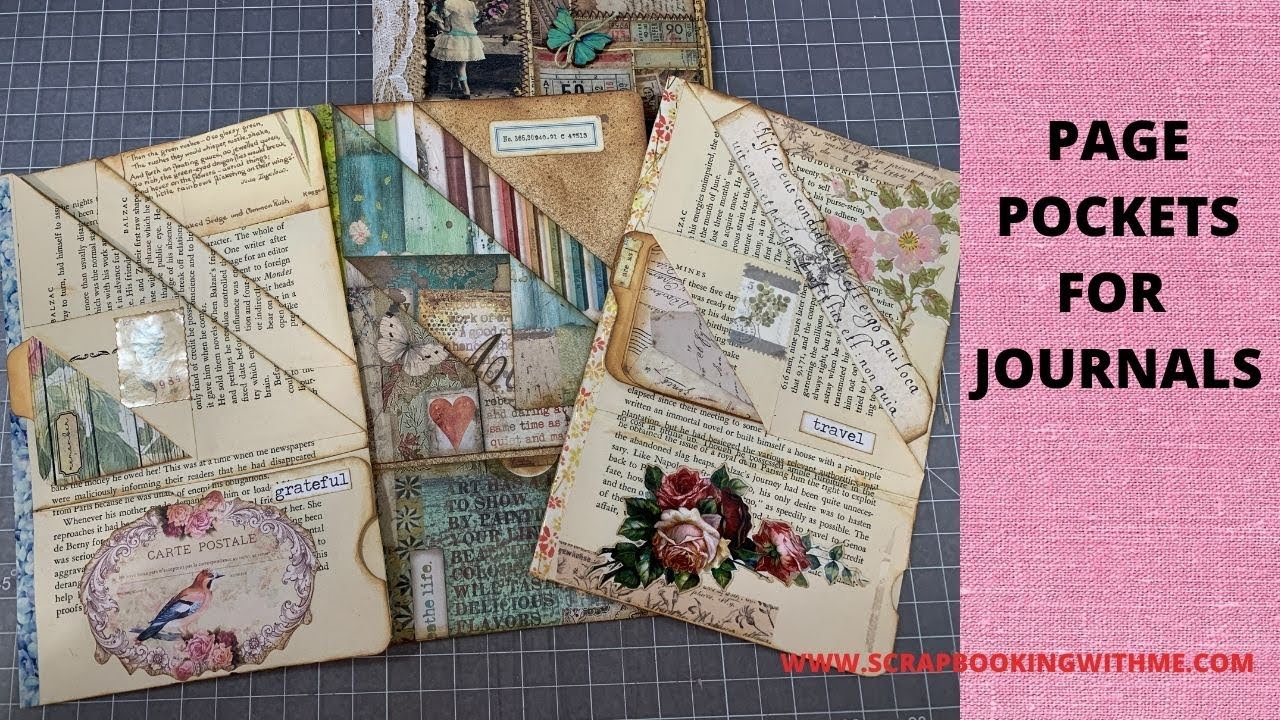 JUNK JOURNAL PAGE POCKETS ~ HOW TO ~ LOTS AND LOTS OF POCKETS