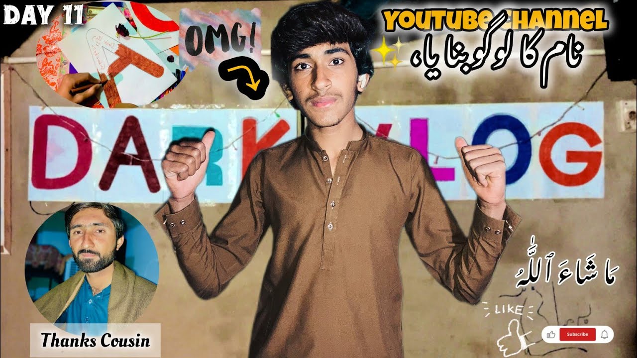 YouTube Channel Name ka logo bnaia, (Masha Allah)✨ Vlog No 11, #darkvlog #vlogger #vlog #studiovlog