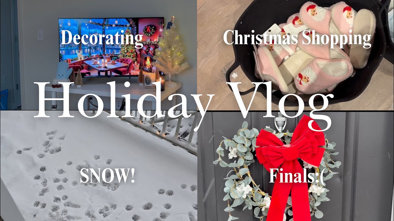 First Holiday Vlog! Pilates, shopping, and finishing up first semester of Senior year:,(