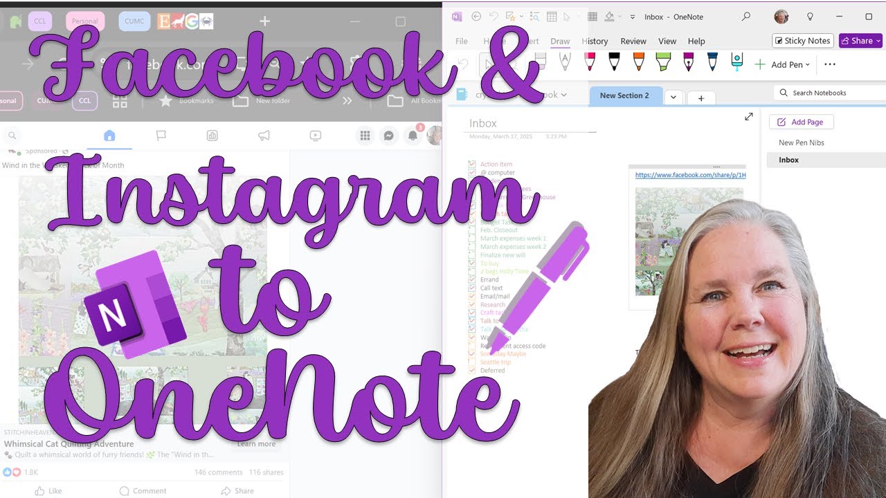 2025 Social Media : Fabcebook and Instagram to OneNote