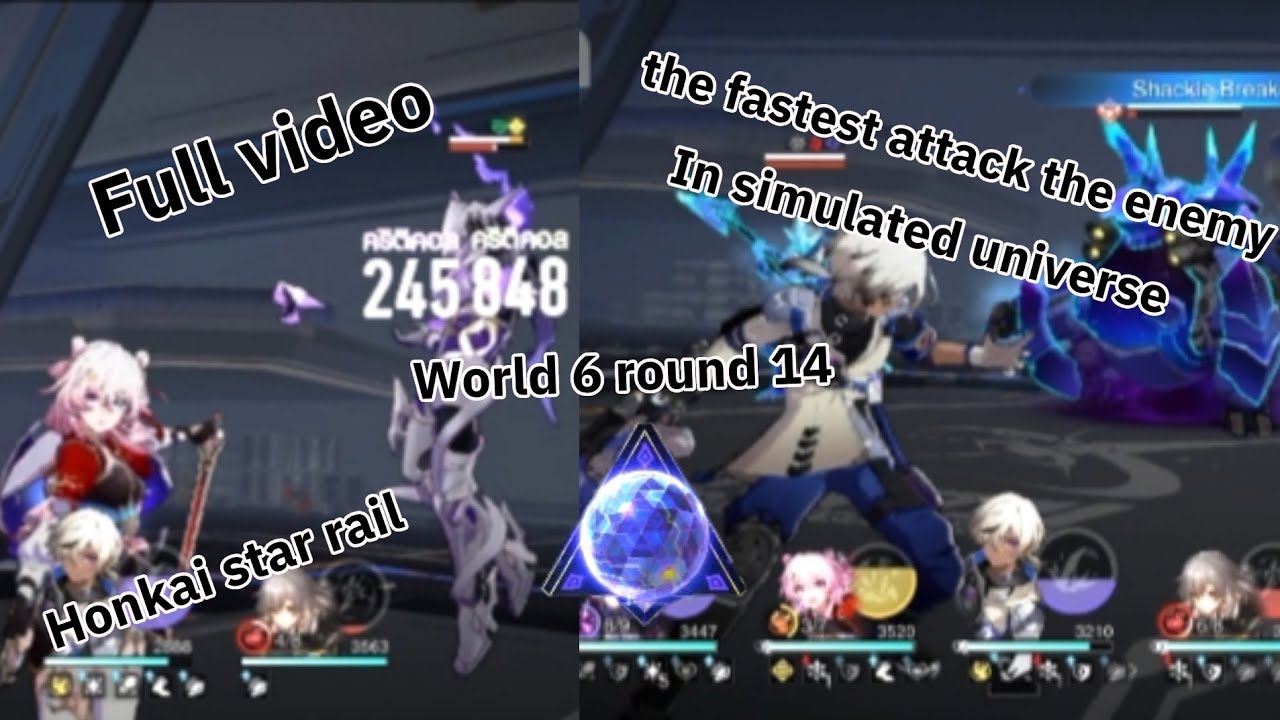 Full video the fastest attack the enemy world 6 round 14 in simulated universe honkai star rail 