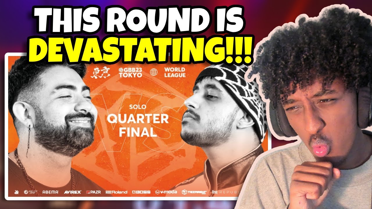 Yolow Reacts | MR. ANDROIDE 🇨🇱 vs ABO ICE 🇸🇦 | GRAND BEATBOX BATTLE 2023 | Solo Quarter Final