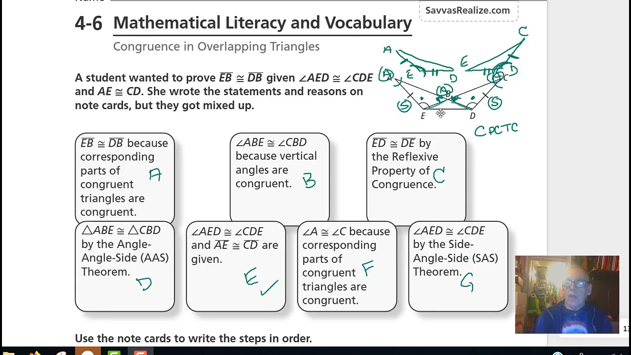 4-6 Mathematical Literacy - Overlapping Triangles  - Savvas