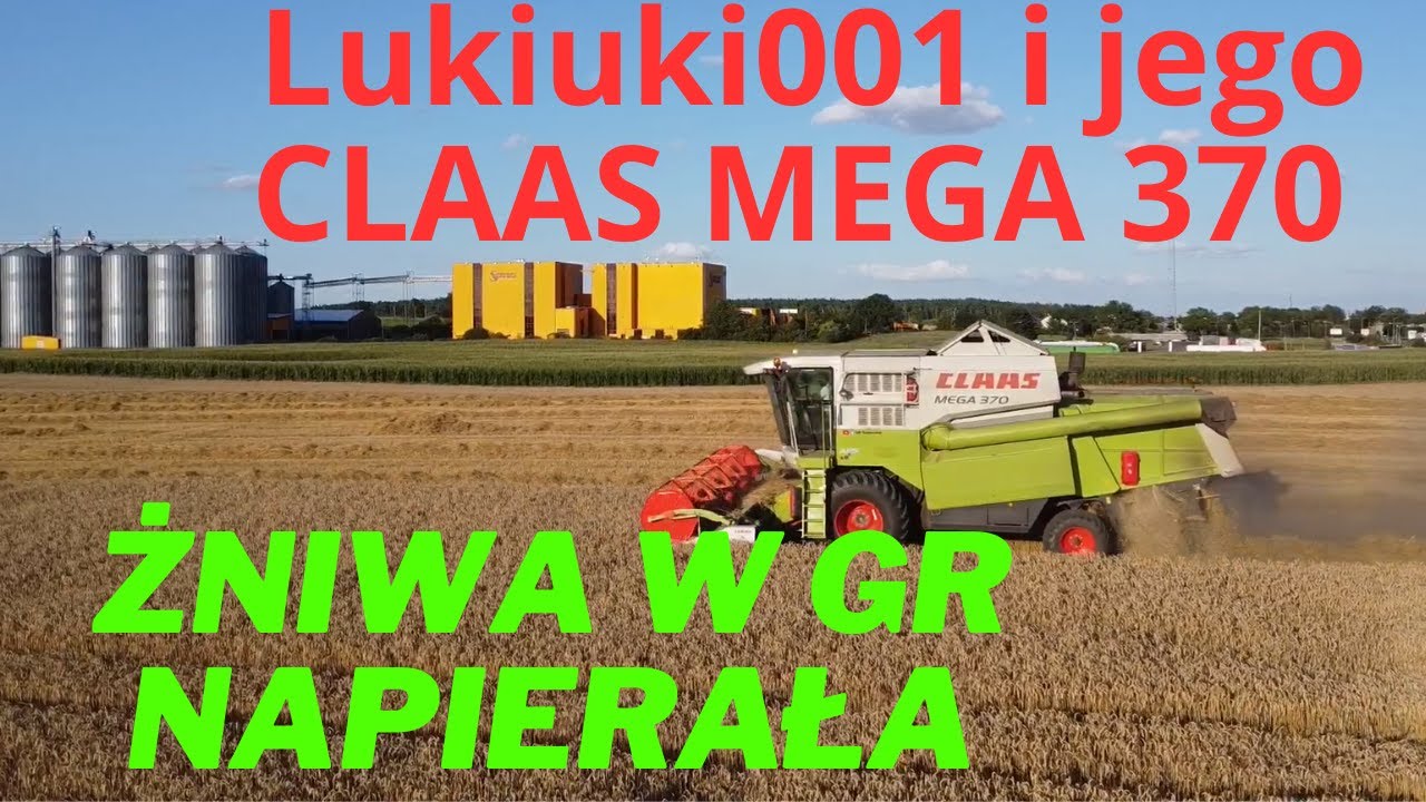 ŻNIWA W GR NAPIERAŁA, Lukiuki001 i jego CLAAS MEGA 370
