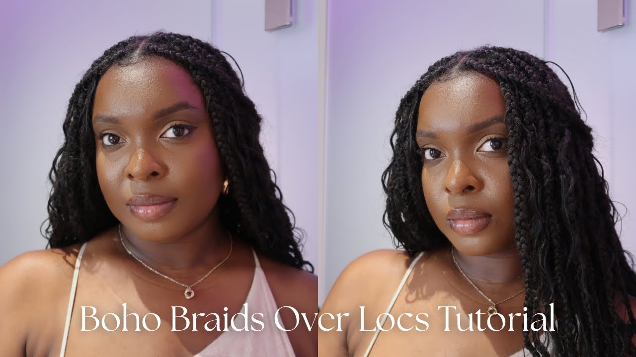 Boho Braids Over Locs Tutorial