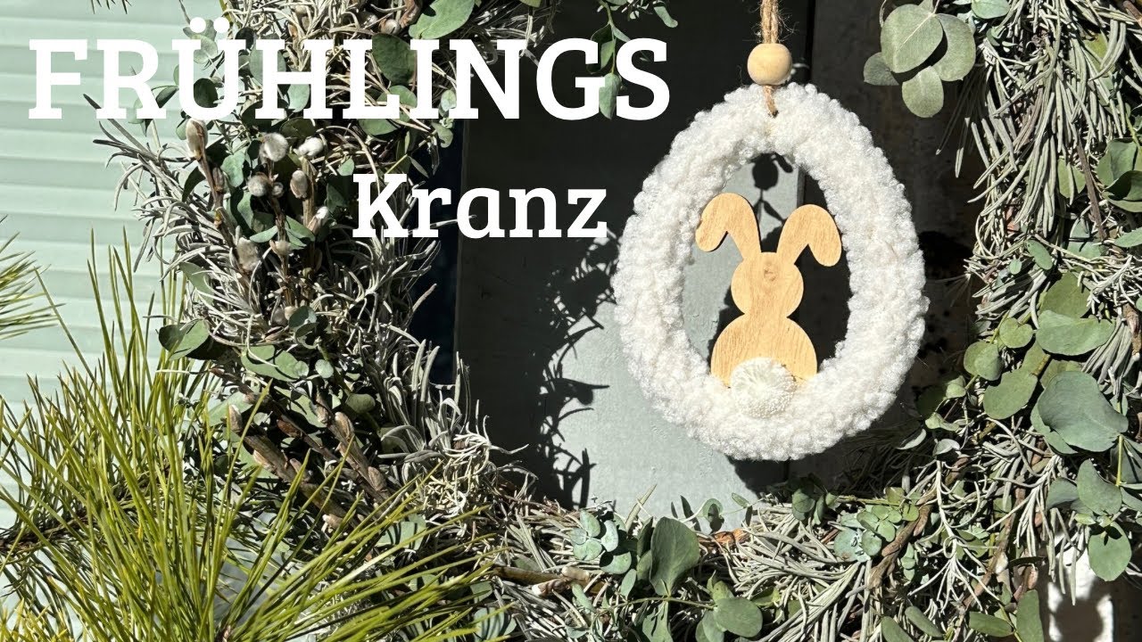 Frühlingskranz / Osterkranz mit Eukalyptus ...