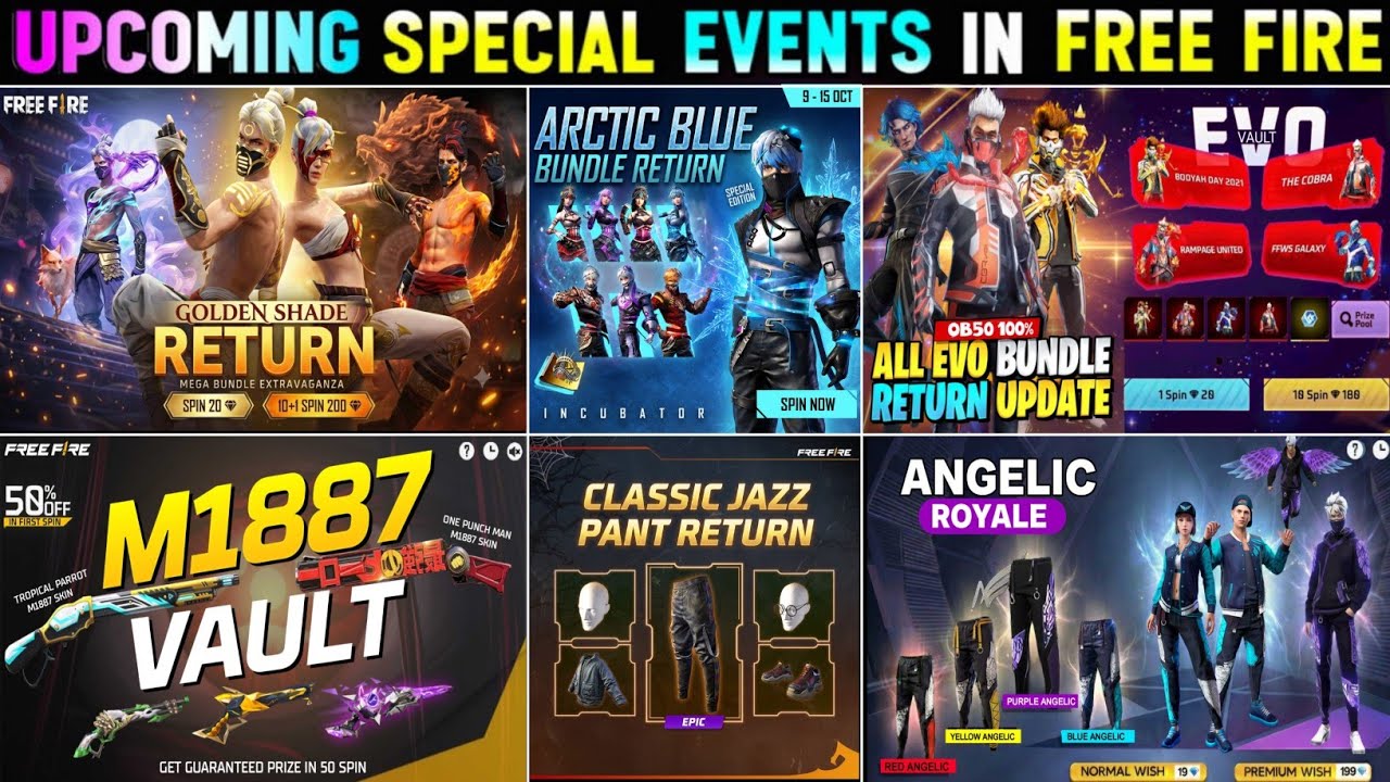 GOLDEN SHADE BUNDLE RETURN DATE 😍🥳| ANGELIC PANT RETURN | FREE FIRE NEW EVENT | FF NEW EVENT TODAY