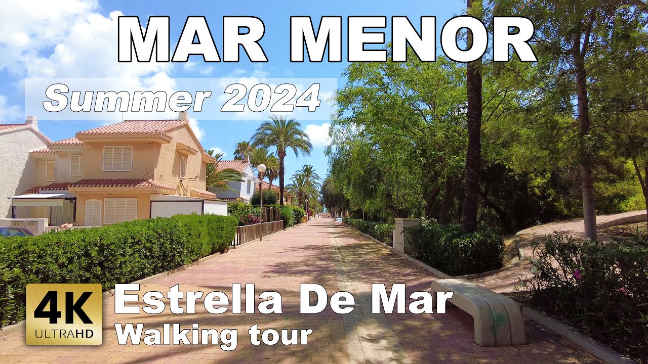 Estrella De Mar - Mar Menor, Esplanade, city, Spain | Costa Calida - walking tour 2024 [4k 60 fps]