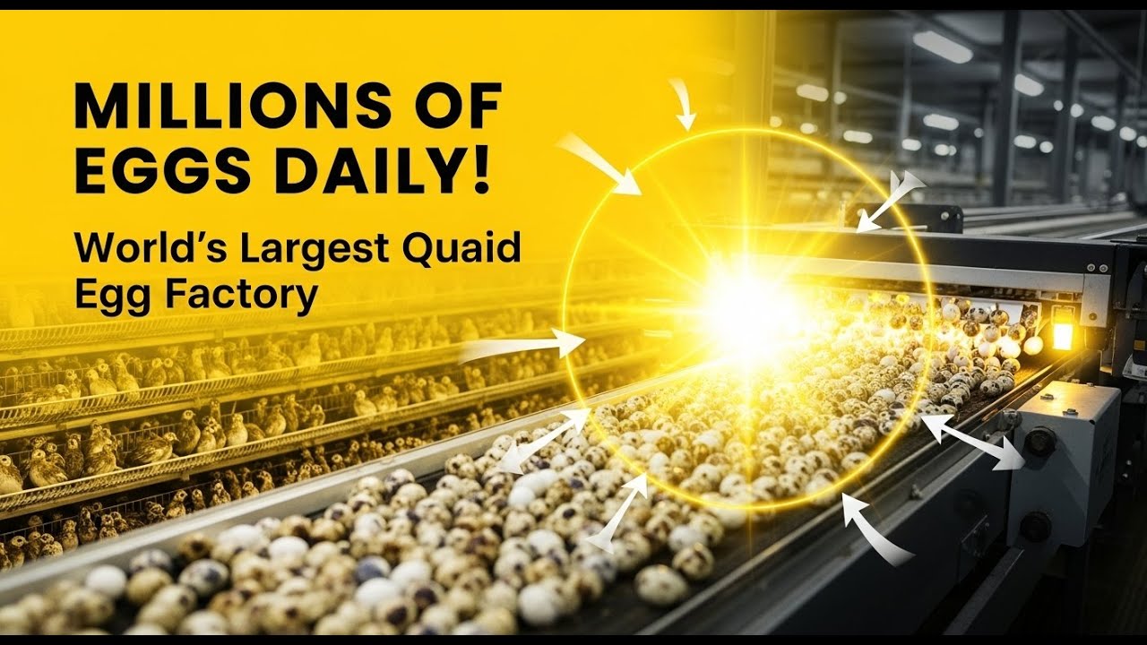 Inside the World’s Largest Quail Egg Factory 🥚 | From Millions of Birds to Market-Ready Eggs