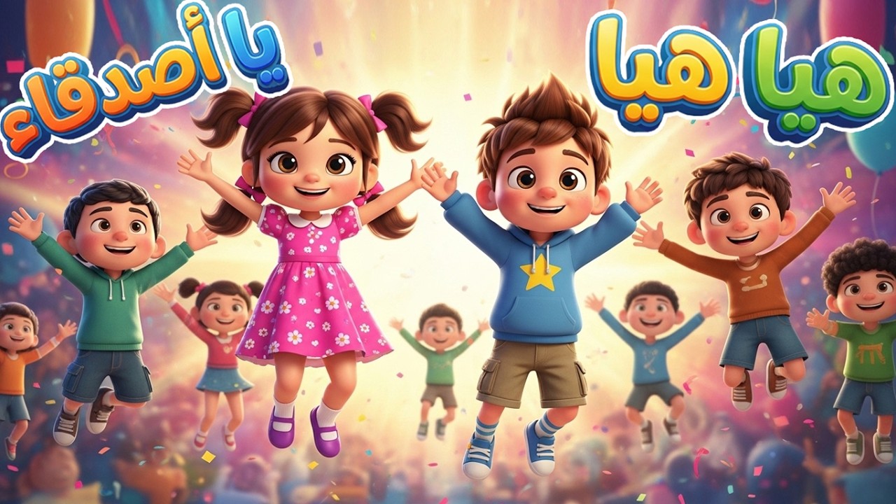 هيا هيا يا أصدقاء 👋 أغنية حركية للأطفال | استعدوا ليوم جديد