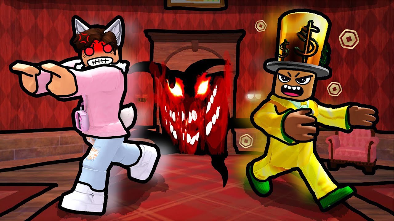 Un RAGAZZO RICCO MI SFIDA Su ROBLOX DOORS PER DEI ROBUX