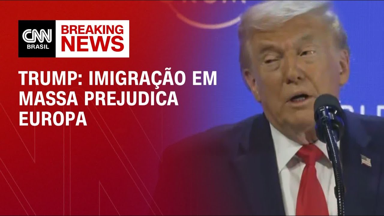 Durante discurso em Davos, Trump afirma que imigração em massa prejudica a Europa | LIVE CNN