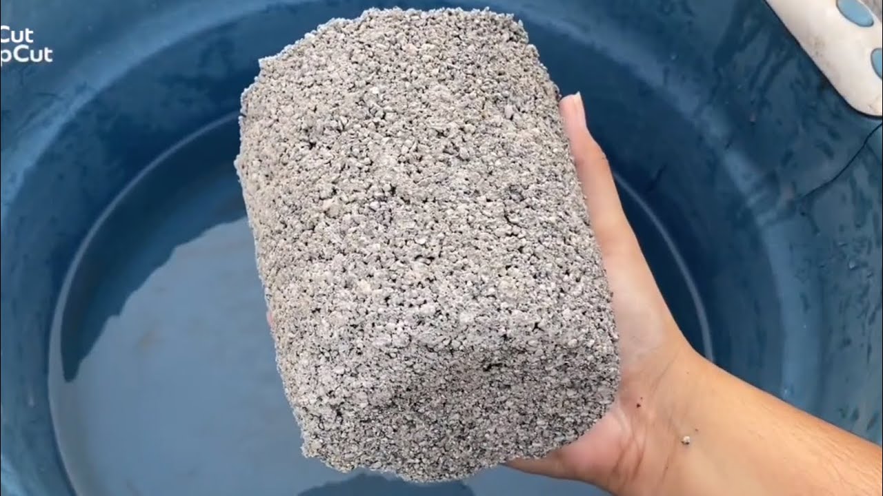 ASMR stone cement water crumbling 🤩relaxing sound 😮‍💨mouthwatering video 🤤RS ASMR
