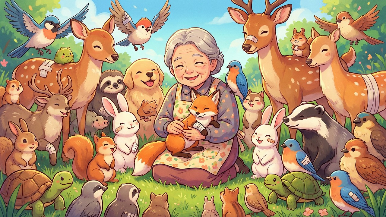 Old Lady Saves 100 Dying Animals