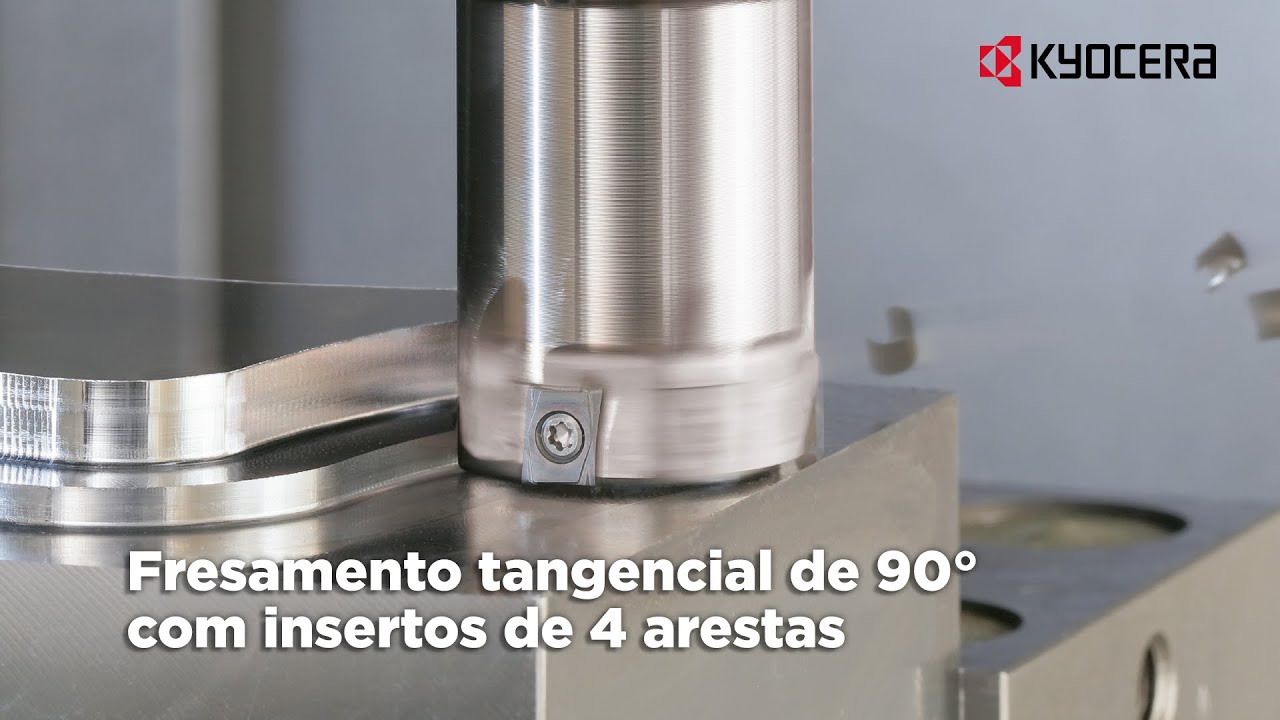Fresamento tangencial de 90&ordm; com insertos de 4 arestas - MA90