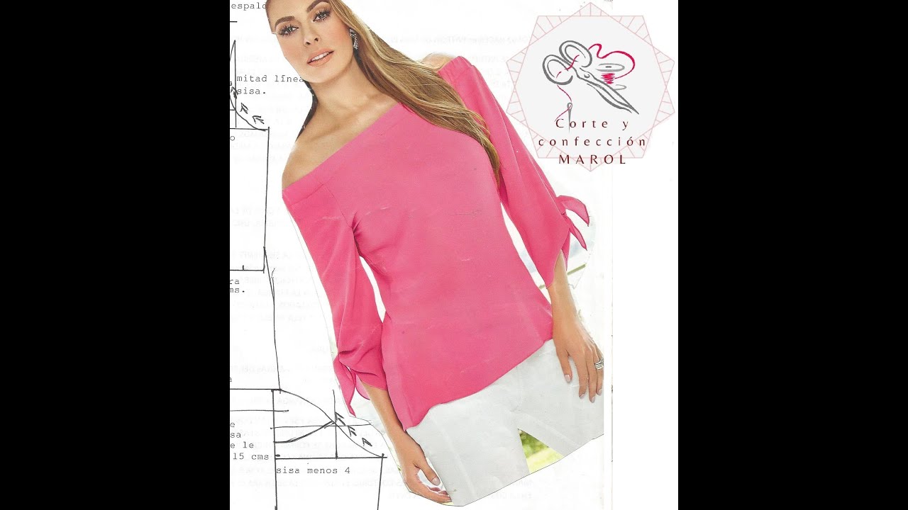 Blusa sin hombros con elástico en el escote