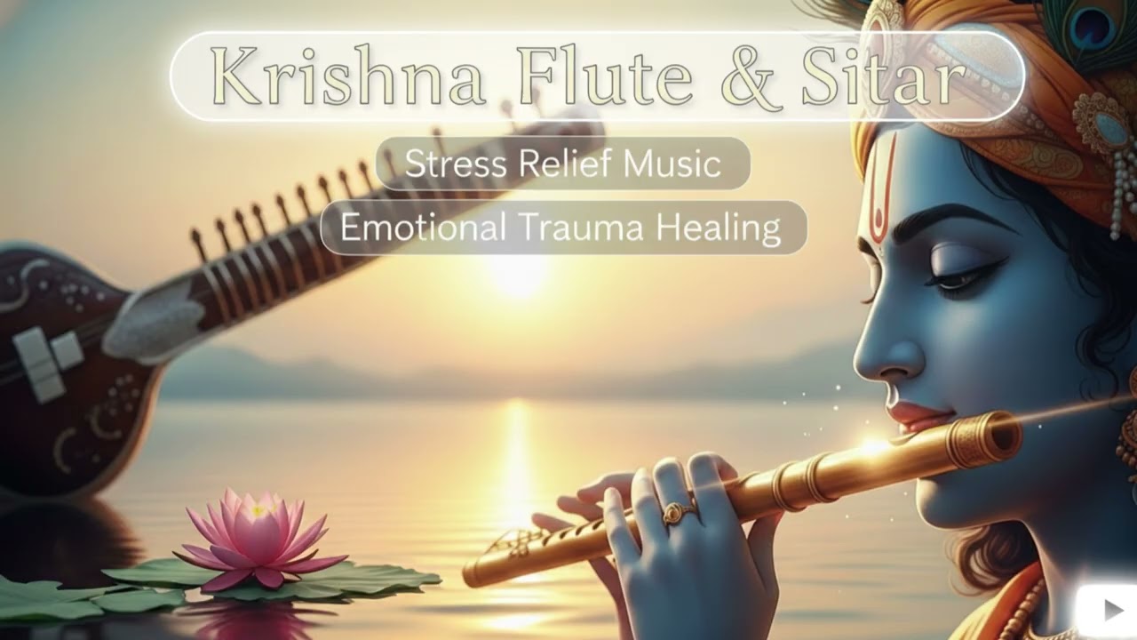 Krishna Flute Sitar Music | Stress Relief, Anxiety Healing, Emotional Balance & Peace