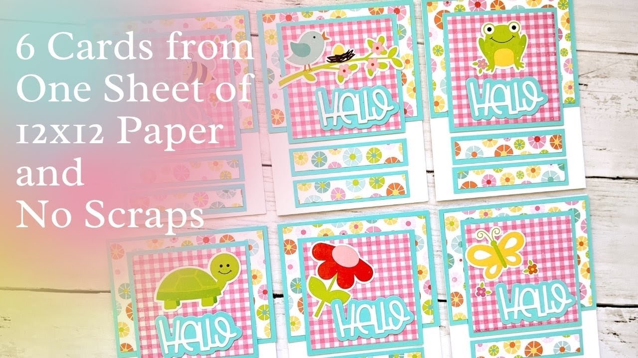 12x12 Paper on Spring Cards | No Scrap Cardmaking