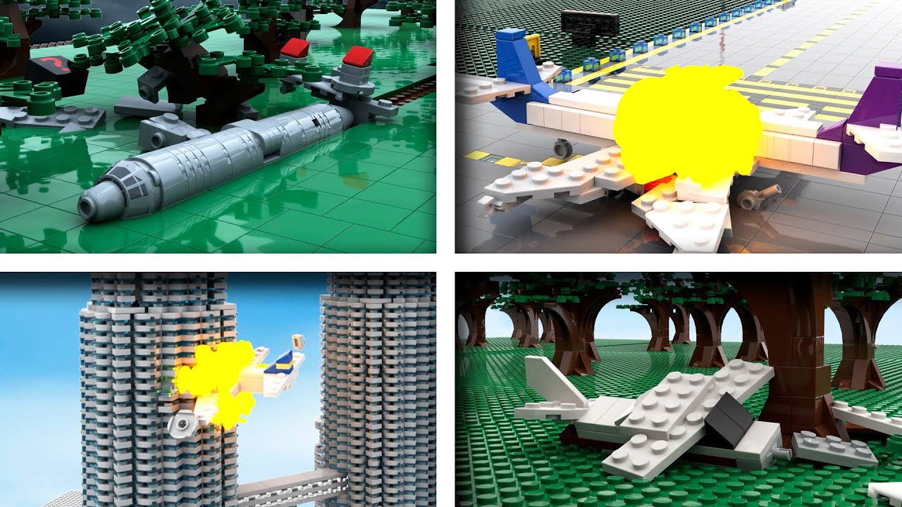 LEGO Plane Crashes | Stop-Motion Animation