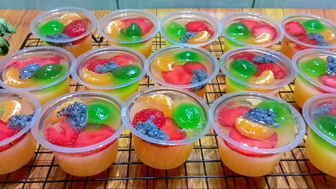 Resep Puding Susu Toping Buah...!! Cocok Untuk Takjil & Hidangan Penutup Di Hari Lebaran