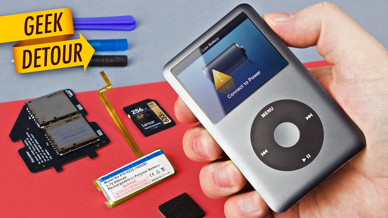 Новый аккумулятор iPod Classic и SD-карта на 256 ГБ: всё ещё работает в 2025 году