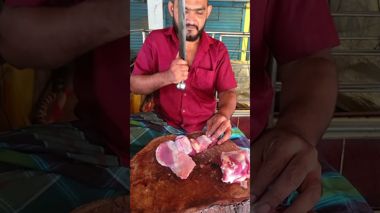 first rate delicious mutton cutting. 