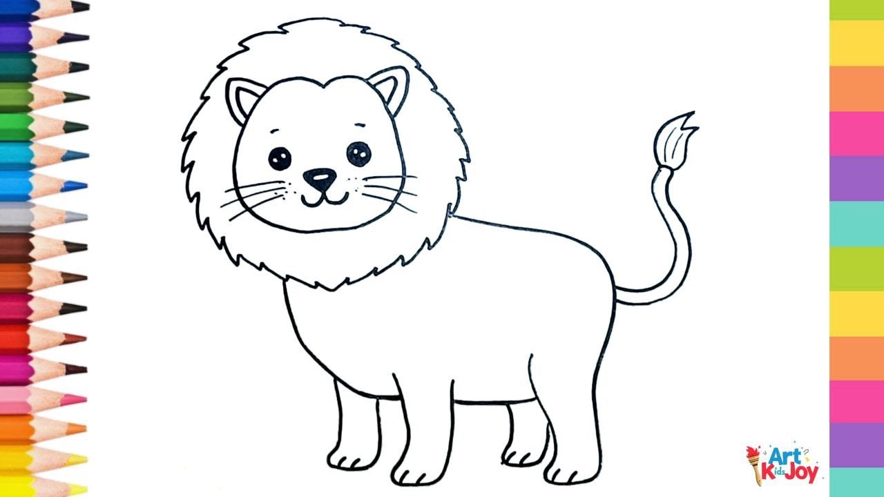 Let's Draw a Friendly Lion! 🦁