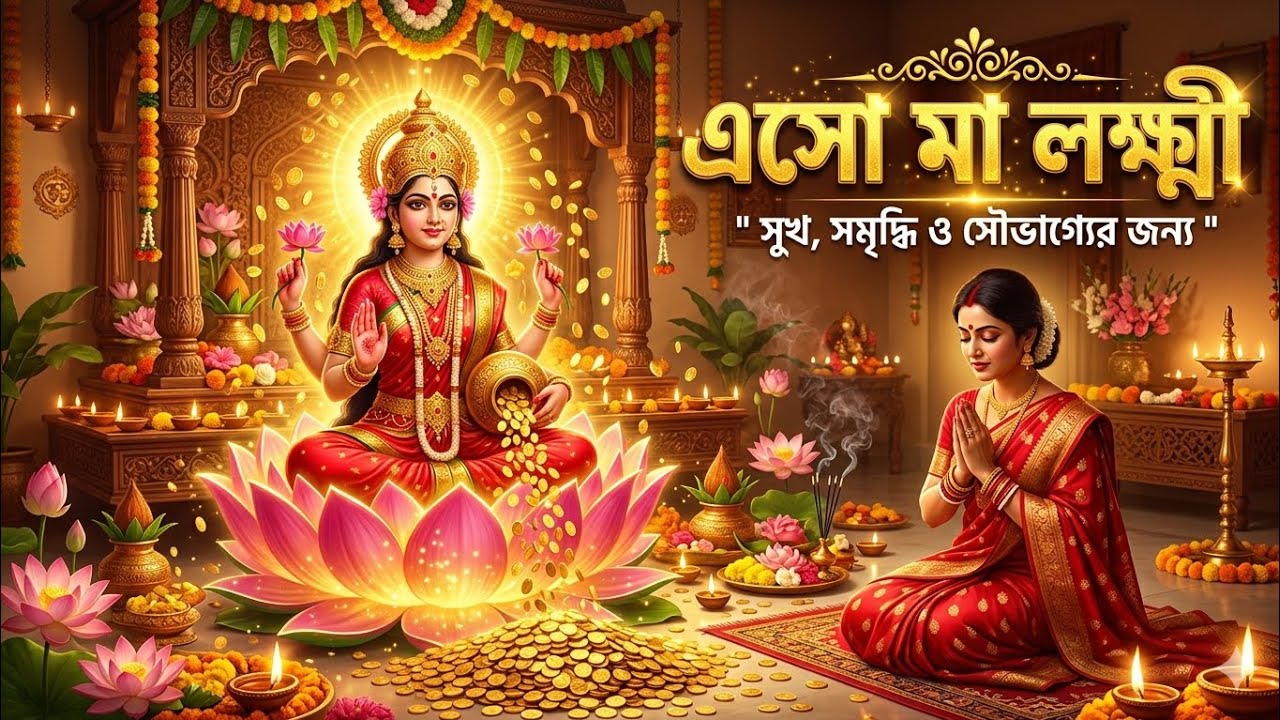 🌸 এসো মা লক্ষ্মী 🌸 | Eso Maa Lakshmi | Bengali Devotional Song | Lakshmi Puja | Bong Bhakti Song