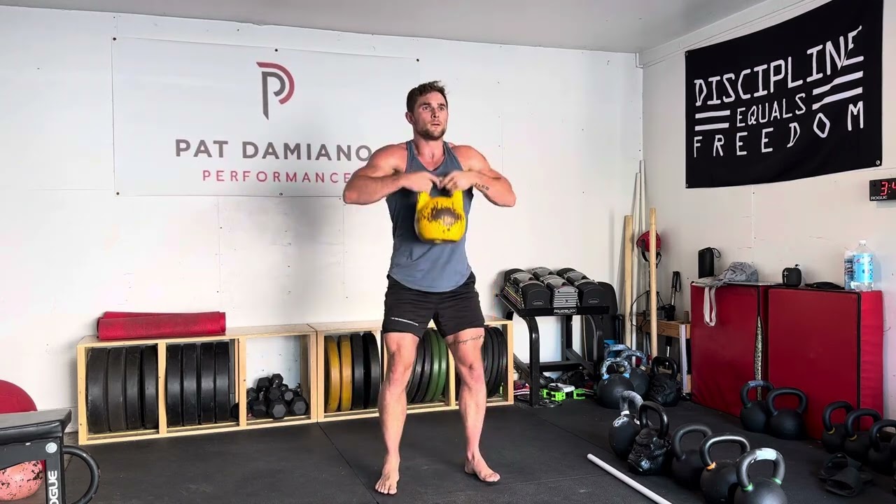 SISYPHUS Kettlebell Complex (5 2 Hand Squat Clean, 4 Goblet Squat, 3/leg Lunges)