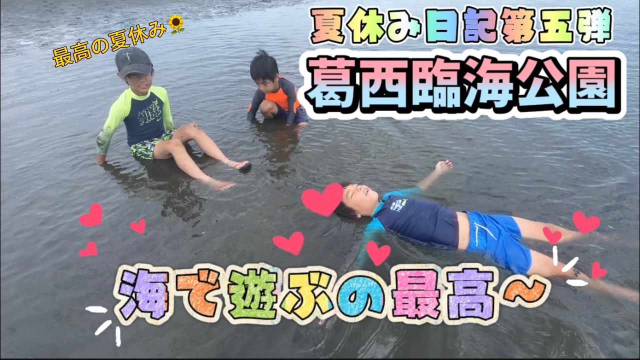 【夏休み日記⑤ 】🌊葛西臨海公園で海遊び＆自転車旅！お昼はカレーライス🍛🚴‍♂️