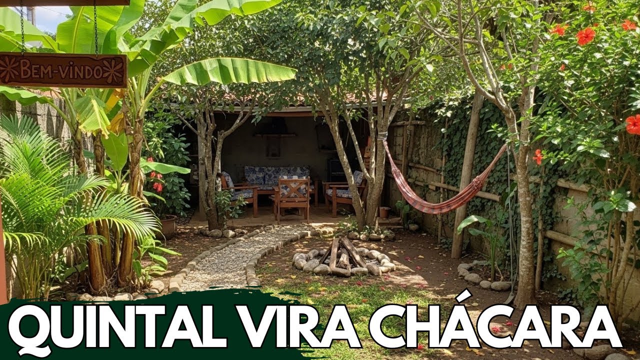 O segredo pra deixar qualquer quintal pequeno com clima de chácara é esse aqui
