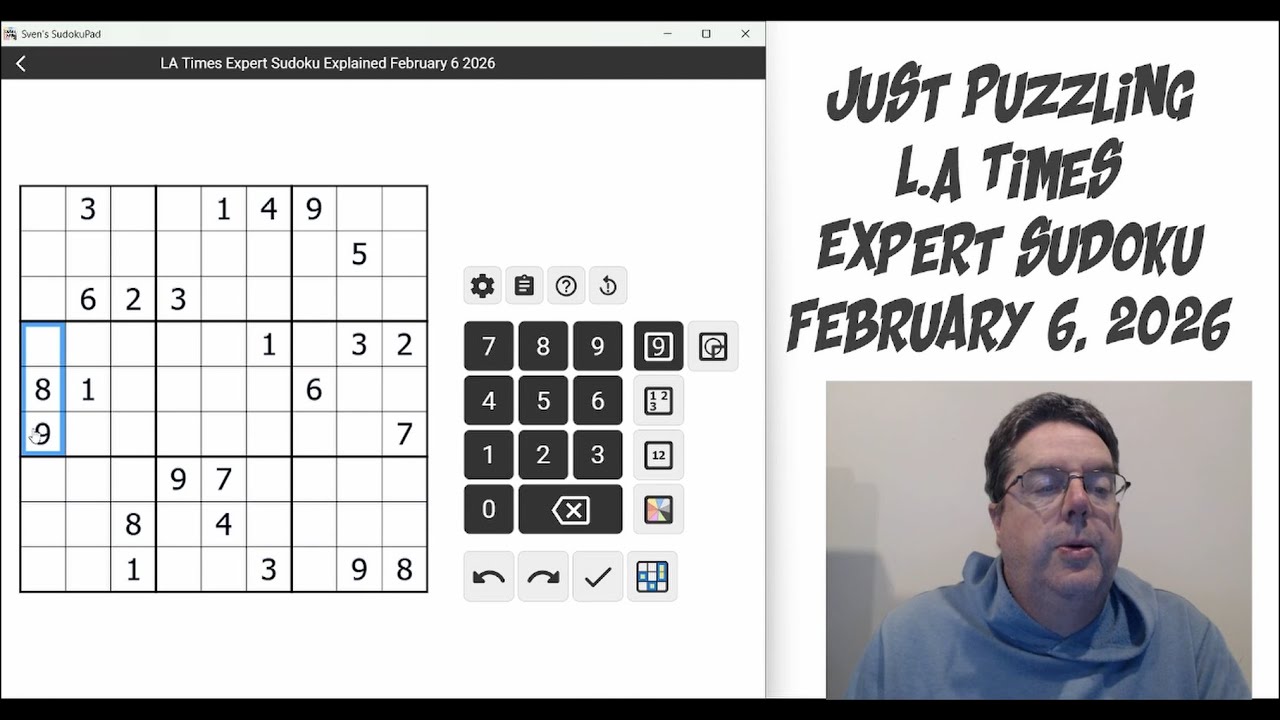 LA Times Expert Sudoku February 6 2026