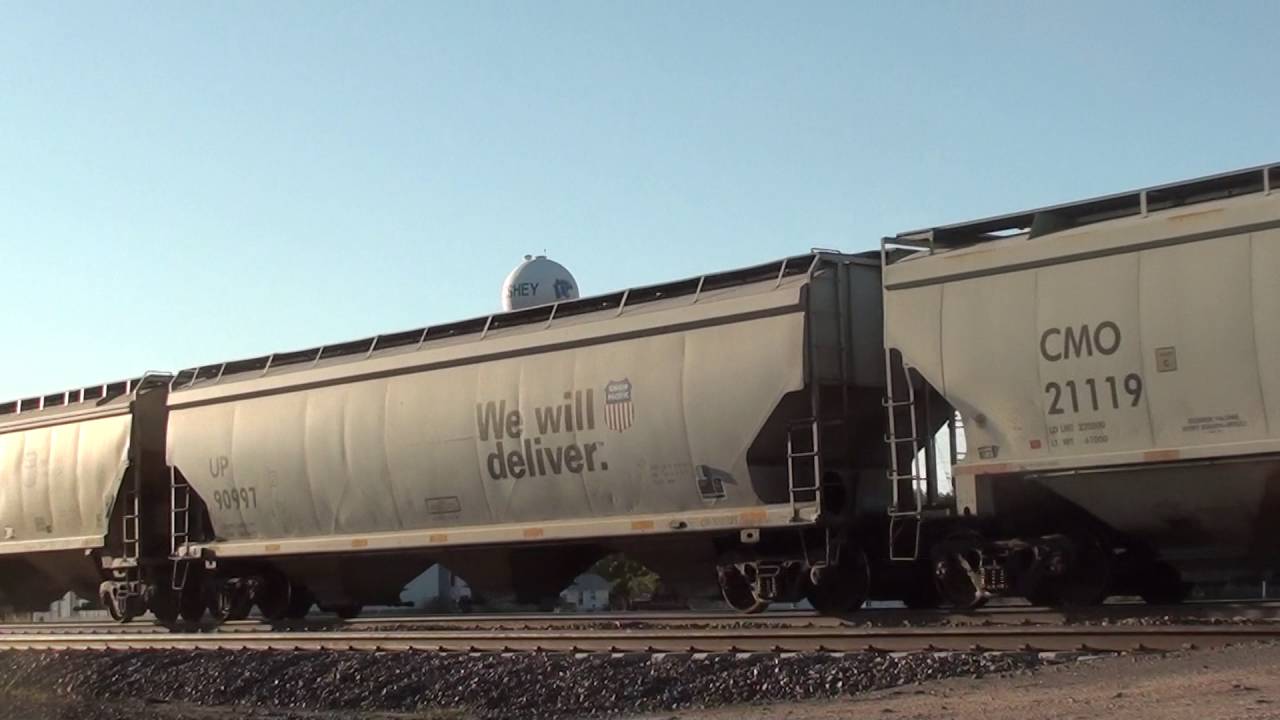 eastbound UP grain train on the UP Overland Route  09/19/2015  # 20